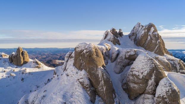 mountain top in winter, Ciucas Mountains, Romania
