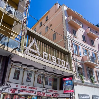 SANREMO, IMPERIA, ITALY August 14 2016: the most famous theater in Italy, hosts the annual festival of Italian song.