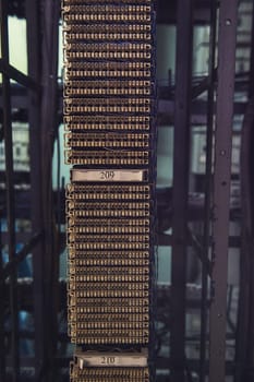 Photo of retro automatic telephone exchange
