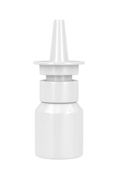 Blank nasal spray bottle, isolated on white background