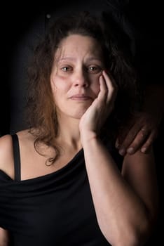 Abused woman victim of domestic violence