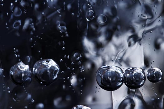 Close-up of a piece of ice on water. Abstakte Art of Nature