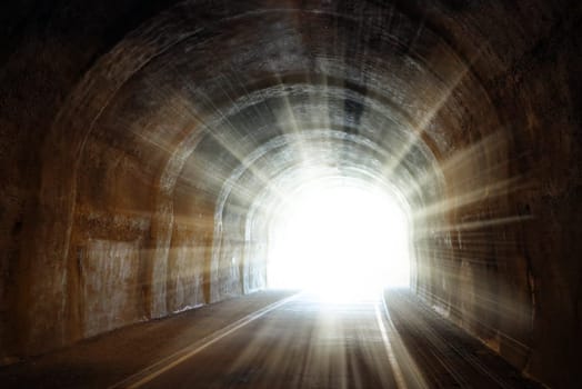 Shining light at the end of the tunnel.