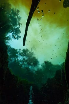 divers underwater caves diving Ginnie Springs Florida USA