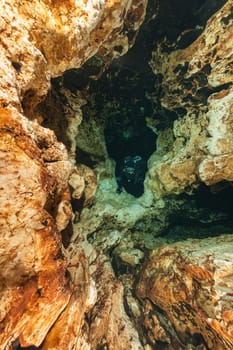 divers underwater caves diving Ginnie Springs Florida USA