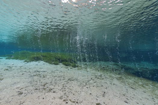 divers underwater caves diving Ginnie Springs Florida USA