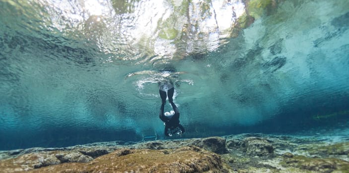 divers underwater caves diving Ginnie Springs Florida USA