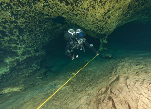 divers underwater caves diving Ginnie Springs Florida USA