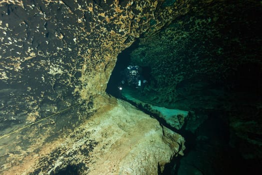 divers underwater caves diving Ginnie Springs Florida USA