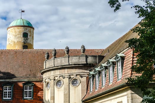 Art Nouveau architecture - detail of the façade of an Art Nouveau villa in Bad Nauheim