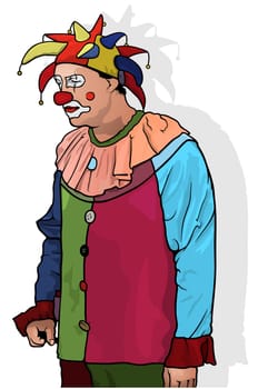Party Clown with Colorful Hat - Cheerful Illustration for Your Graphic Design