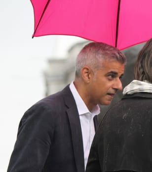 Westminster, London, UK. 16th October, 2016. The Mayor of London Sadiq Khan opens Festival Of Dewali  Trafalgar Square