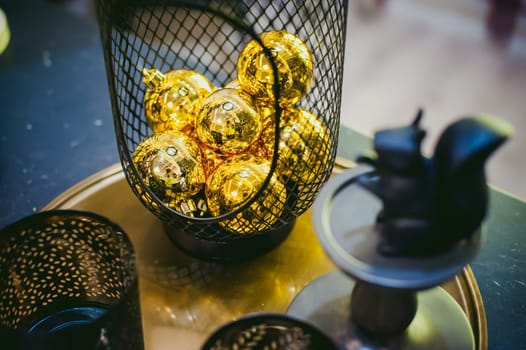 Christmas golden balls