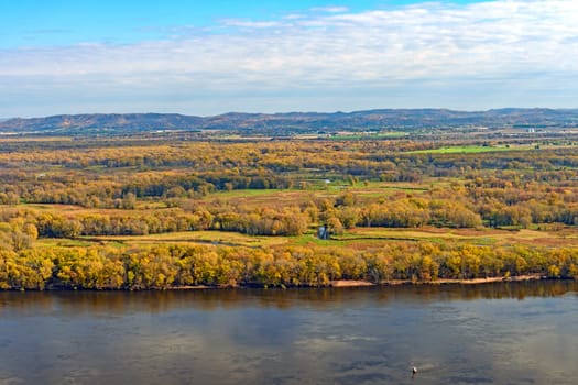 Great River Wetland in the Fall on the Black River Mississippi River Conflux in Wisconsin