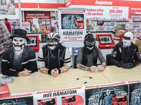 HÄMATOM during an autograph session on 30.01.2018 in Magdeburg