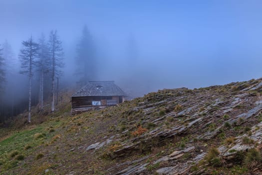mountain landscape in the Cozia Mountains, Romania