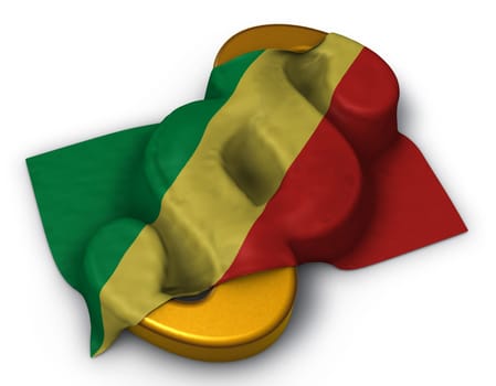 flag of congo and paragraph symbol - 3d illustration
