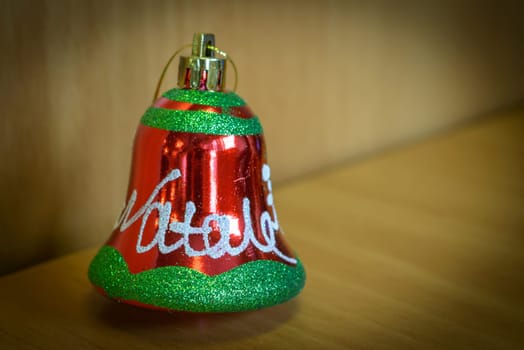 nice and colorful little decorations for Christmas a bell