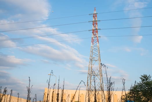 Hig Power pylon along the highway