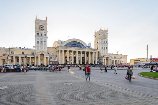 Kharkiv, Ukraine - August  01, 2014: The Kharkiv train station