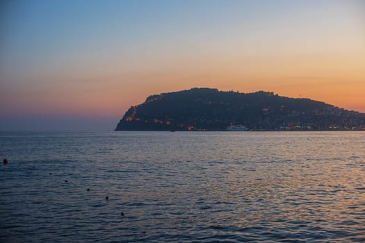 Evening at Alanya coast, Turkey