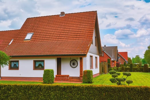 Row of Houses in Small City of Germany