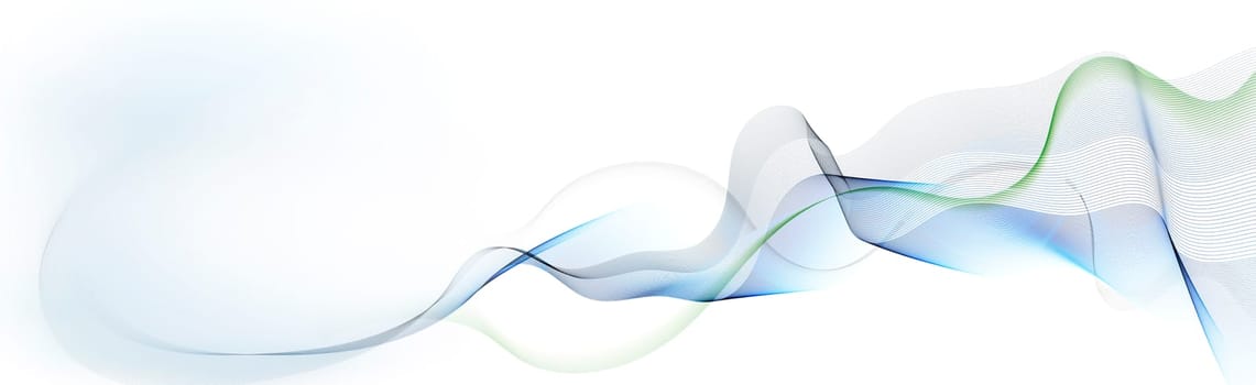 abstract line network in predominantly blue-,green-blue- and blue-gray color on a white background. Partial light-dark contrasts. Lines,movement,creativity,power,symbol,dynamics,net,concept.
