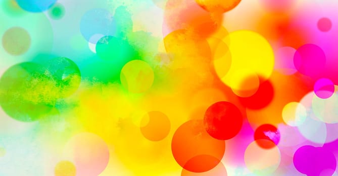 watercolor bright summer colored paper banner