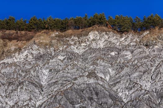 Salty hills in summer at Lopatari Buzau county Romania