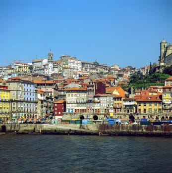 Porto with river Douro in Portugal