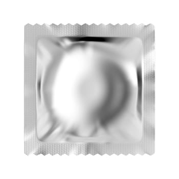Condom isolated on white background
