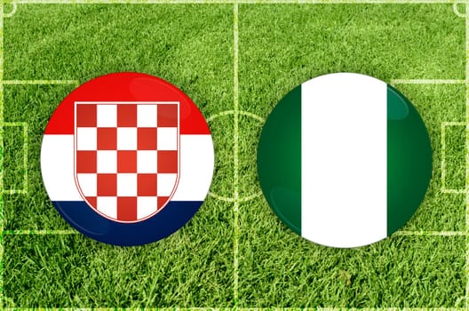 Illustration for Football match Croatia vs Nigeria