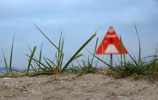 Rescue triangle on the beach