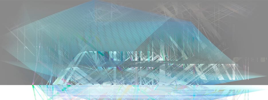 abstract straight line network in predominantly light blue,light grey and pastel coloured,white colour. Straight,lines,landscape,drawing,movement,creativity,symbol,dynamics,net,concept.