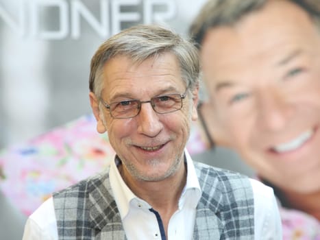 Peter Schäfer (life partner of Patrick Lindner) at an autograph session of Patrick Lindner on 13.02.2018 in Magdeburg