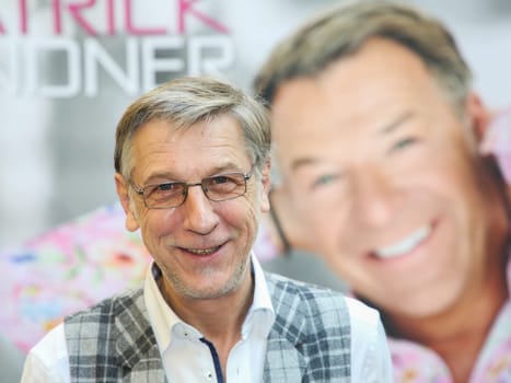 Peter Schäfer (life partner of Patrick Lindner) at an autograph session of Patrick Lindner on 13.02.2018 in Magdeburg