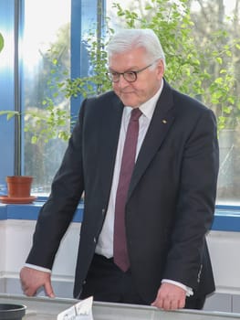 Federal President Dr. Frank-Walter Steinmeier during his inaugural visit to Wolmirstedt on 14.02.2018