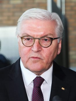 Federal President Dr. Frank-Walter Steinmeier during his inaugural visit to Wolmirstedt on 14.02.2018