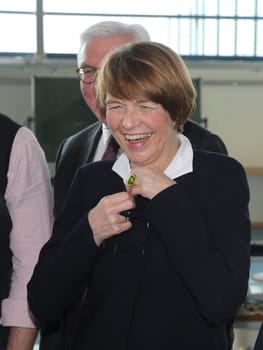 Elke Büdenbender,wife of Federal President Dr. Frank-Walter Steinmeier during her inaugural visit to Wolmirstedt on 14.02.2018