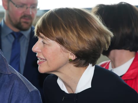 Elke Büdenbender,wife of Federal President Dr. Frank-Walter Steinmeier during her inaugural visit to Wolmirstedt on 14.02.2018