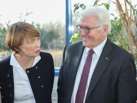 Federal President Dr. Frank-Walter Steinmeier with his wife Elke Büdenbender during their inaugural visit to Wolmirstedt on 14.02.2018