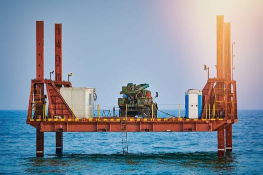 Platform with Truck in the Black Sea