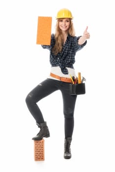 Female bricklayer