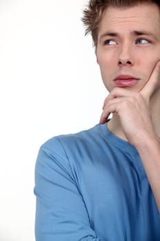 Pensive male student