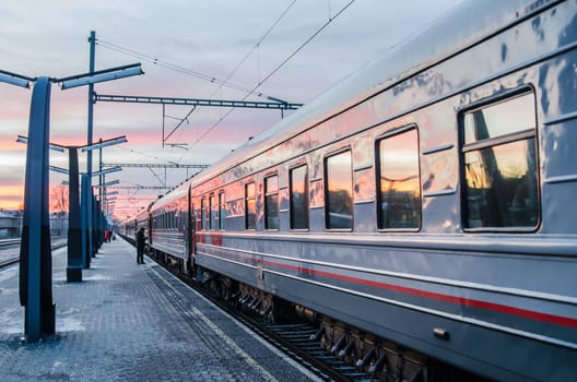 TALLINN, ESTONIA - 7 January 2018: Railway station in Tallinn, Estonia