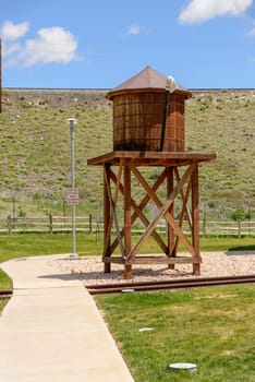 Thistle, Utah - June 06, 2015: Fork Canyon. Rest area between Price and Spanish Fork. The Utah Department of Transportation has opened a stop along Highway 6, which is the main corridor between the southeast of Utah and the Wasatch Front. This place has so much history with railways and mines.