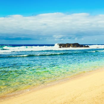 Amazing Gris-Gris beach at day time. Mauritius.