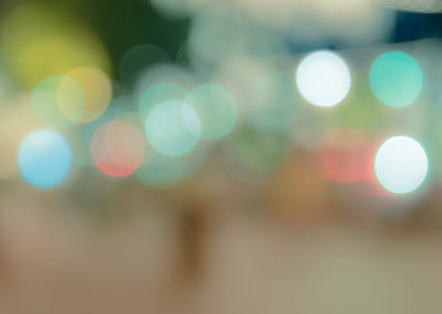 Colorful bokeh background of city lights illuminated at night