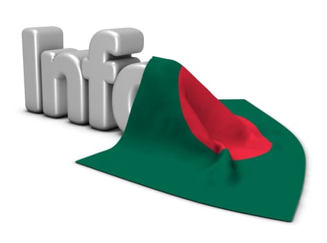 the word info with the flag of bangladesh - 3d rendering