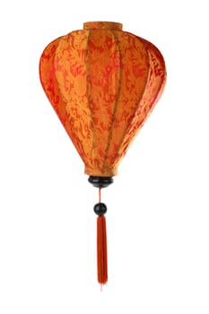 Asian lantern cropped on white background